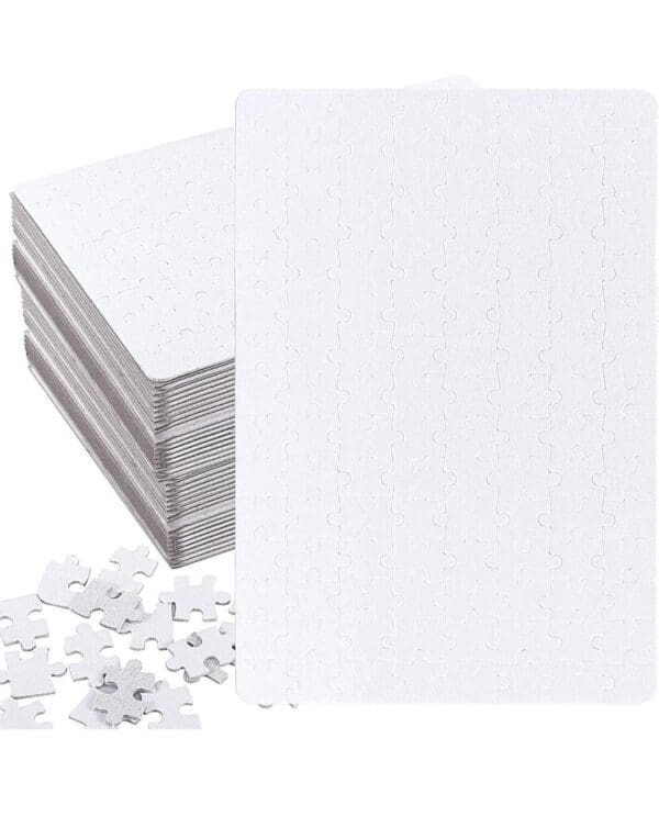 A stack of white paper with pieces missing.