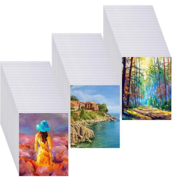 A set of three cards and one card with a picture.