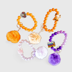 A group of bracelets that are all different colors.