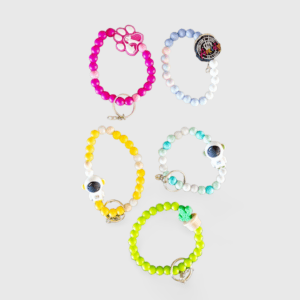 A group of bracelets that are all different colors.