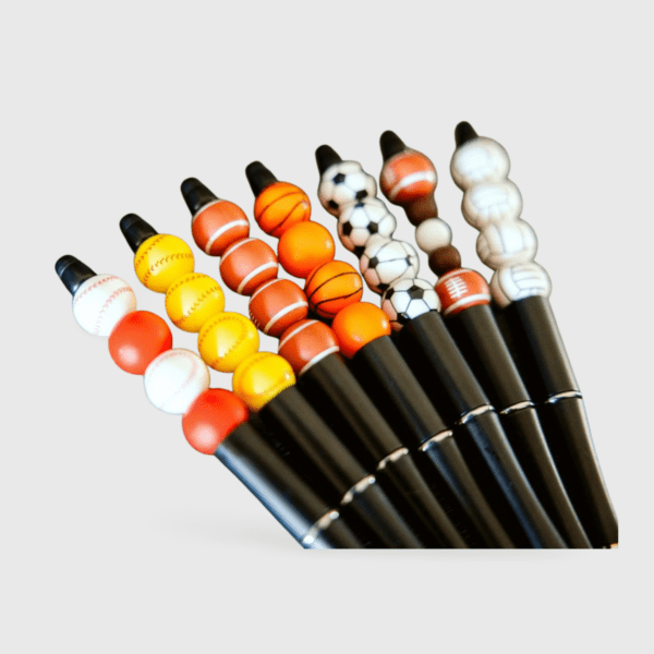 A bunch of pencils with different designs on them